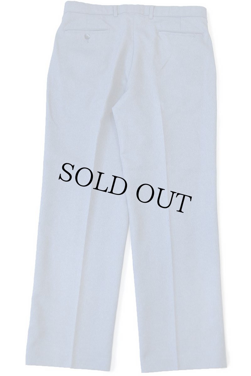 画像3: 90s USA製 Levi'sリーバイス ACTION SLACKS スラックス ポリエステルパンツ 杢ブルーグレー W34 L29★スタプレ (3)