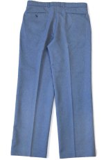 画像3: 90s USA製 Levi'sリーバイス ACTION SLACKS スラックス ポリエステルパンツ 杢ブルーグレー W34 L29★スタプレ (3)