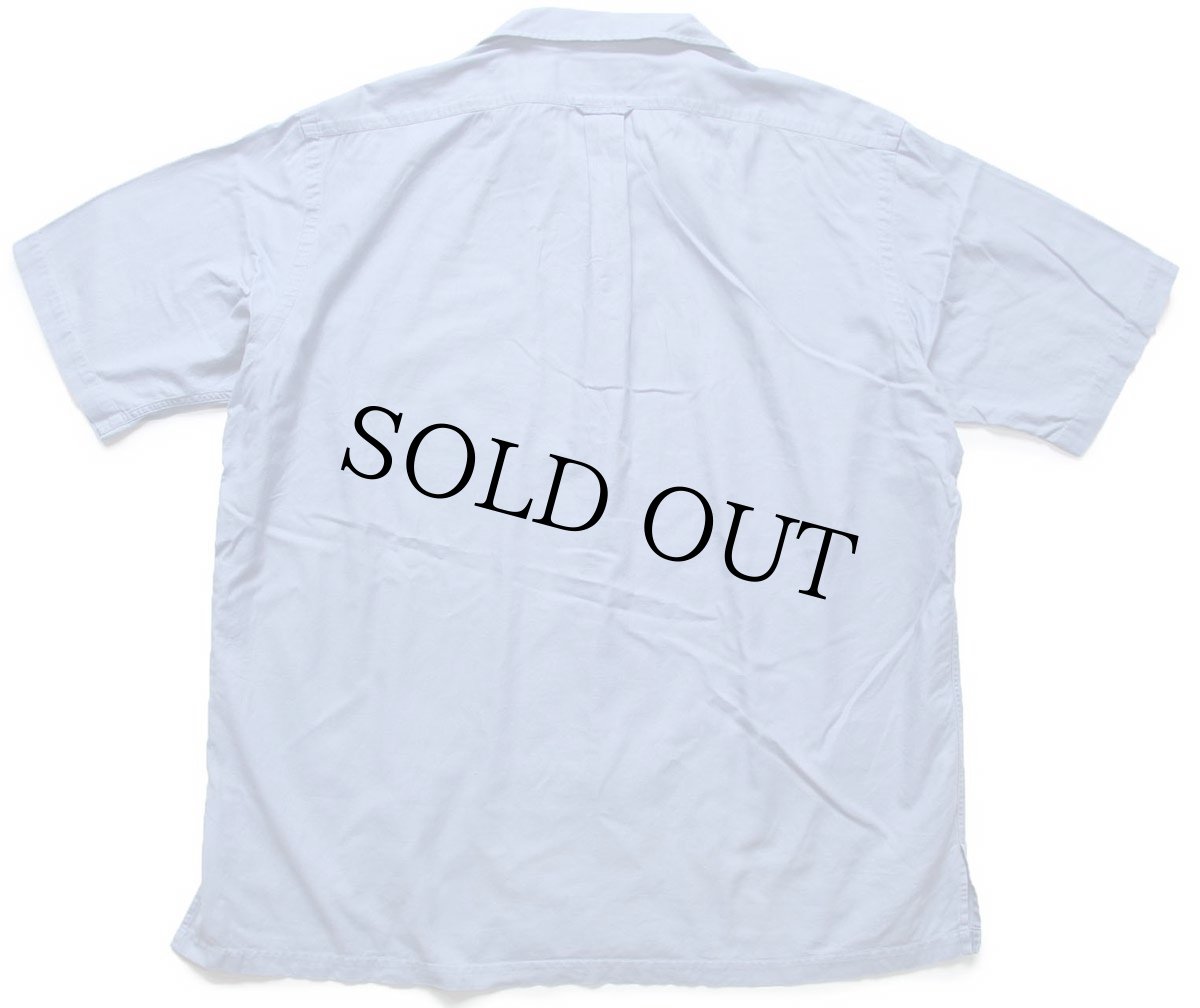 画像2: 90s ポロ ラルフローレン CALDWELL 半袖 オープンカラー コットンシャツ サックス L (2)