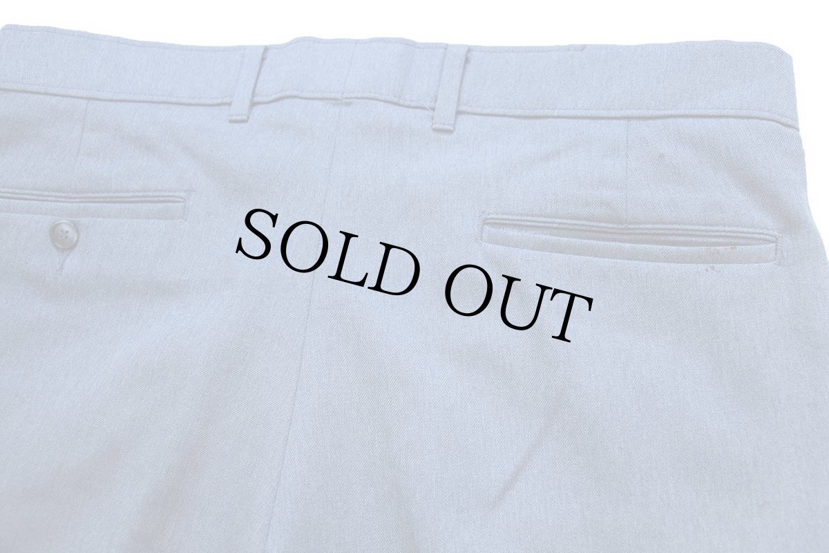 画像5: 90s USA製 Levi'sリーバイス ACTION SLACKS スラックス ポリエステルパンツ 杢ブルーグレー W34 L29★スタプレ (5)