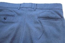 画像5: 90s USA製 Levi'sリーバイス ACTION SLACKS スラックス ポリエステルパンツ 杢ブルーグレー W34 L29★スタプレ (5)