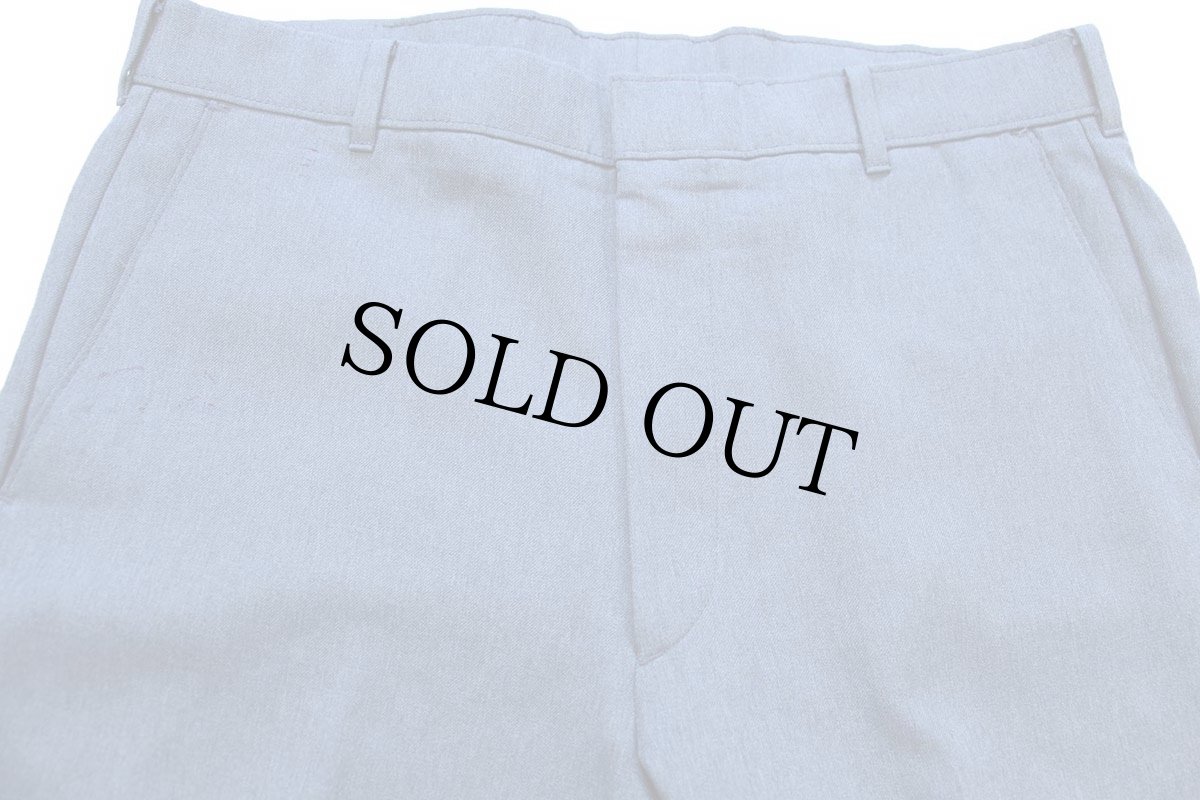 画像4: 90s USA製 Levi'sリーバイス ACTION SLACKS スラックス ポリエステルパンツ 杢ブルーグレー W34 L29★スタプレ (4)