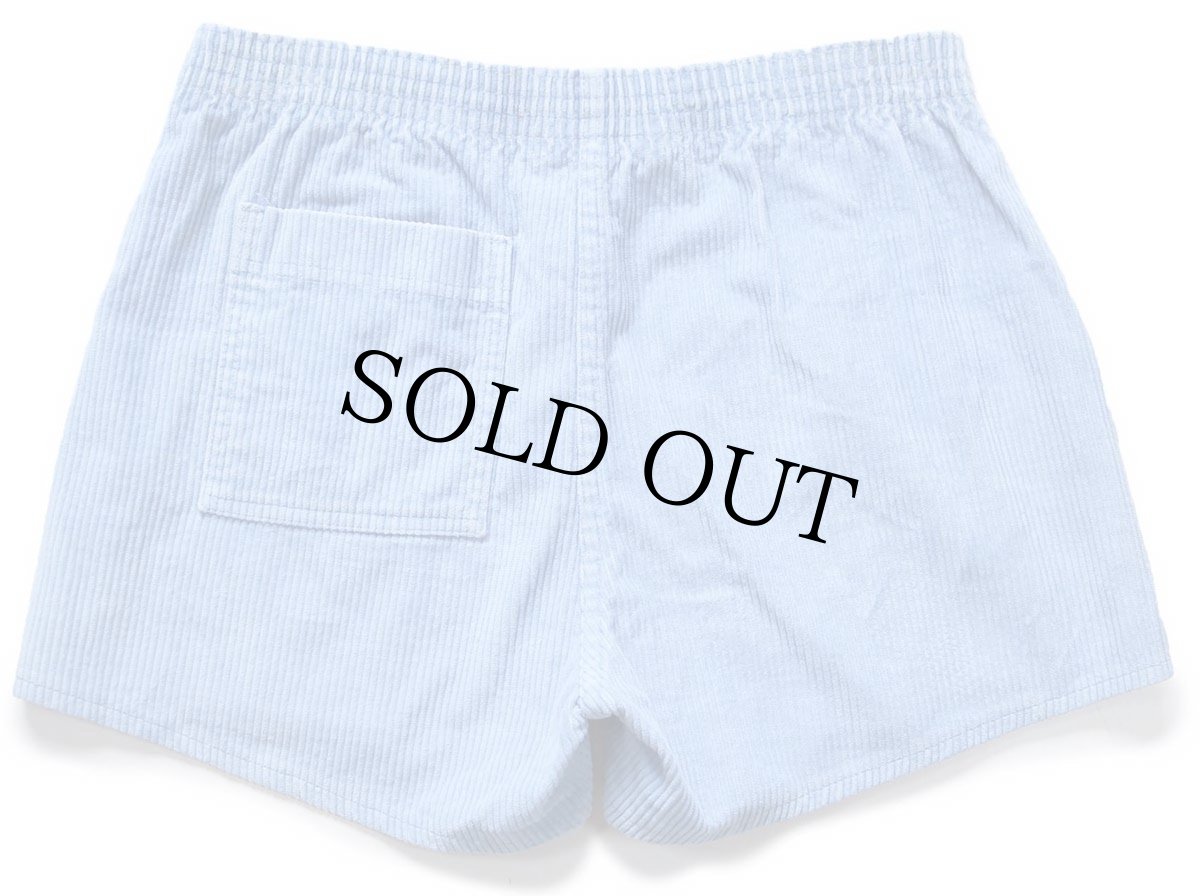 画像2: 80s USA製 OP ocean pacific オーシャンパシフィック 太畝 コーデュロイ ショートパンツ 水色 32★ショーツ (2)