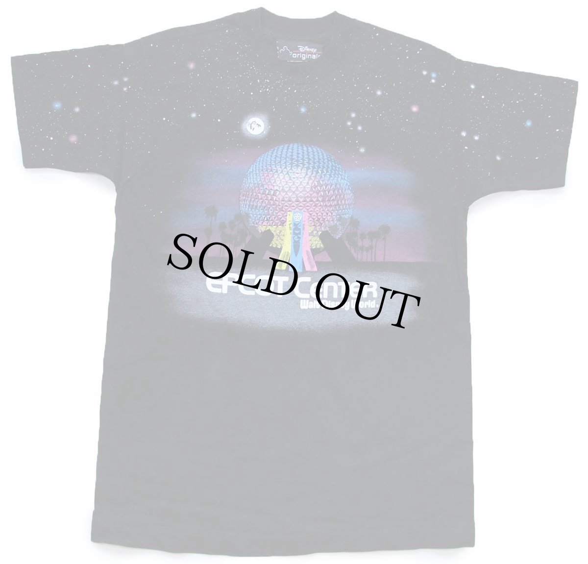 画像2: 90s USA製 Disneyディズニー EPCOT CENTER Walt Disney World 星空 アート オールオーバープリント コットンTシャツ 黒 M (2)