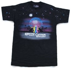 画像2: 90s USA製 Disneyディズニー EPCOT CENTER Walt Disney World 星空 アート オールオーバープリント コットンTシャツ 黒 M (2)