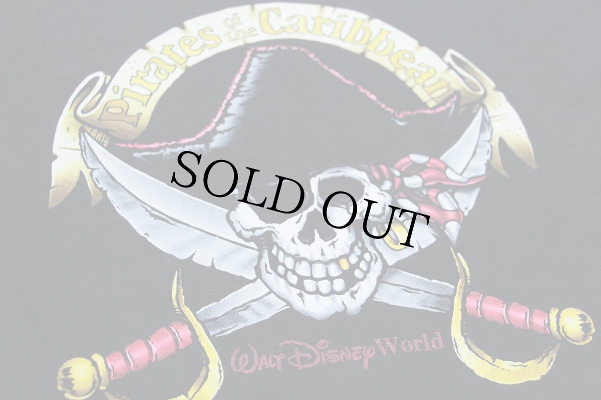 画像4: 00s Disneyディズニー Pirates of the Caribbeanパイレーツオブカリビアン スカル コットンTシャツ 黒 XL (4)