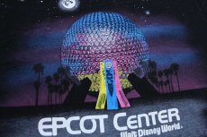 画像4: 90s USA製 Disneyディズニー EPCOT CENTER Walt Disney World 星空 アート オールオーバープリント コットンTシャツ 黒 M (4)