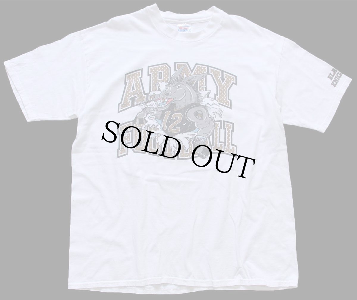 画像2: 90s Hanes ARMY FOOTBALL CRUSH NAVY 1996 両面プリント コットンTシャツ 白 XL (2)