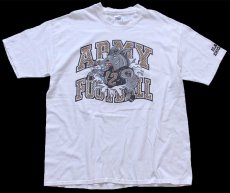 画像2: 90s Hanes ARMY FOOTBALL CRUSH NAVY 1996 両面プリント コットンTシャツ 白 XL (2)