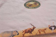 画像4: 00s Disneyディズニー ANIMAL KINGDOM KILIMANJARO SAFARIS 両面プリント コットンTシャツ ベージュ XL (4)