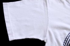 画像6: USA製 UNITED STATES NAVY ロゴ 両面リフレクタープリント コットンTシャツ 白 S (6)