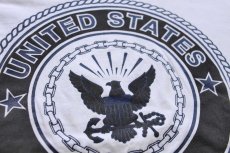 画像4: USA製 UNITED STATES NAVY ロゴ 両面リフレクタープリント コットンTシャツ 白 S (4)