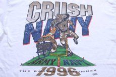 画像4: 90s Hanes ARMY FOOTBALL CRUSH NAVY 1996 両面プリント コットンTシャツ 白 XL (4)