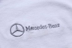 画像4: 00s Mercedes-Benz メルセデス ベンツ ロゴ刺繍 コットンTシャツ 白 2XL★特大 (4)