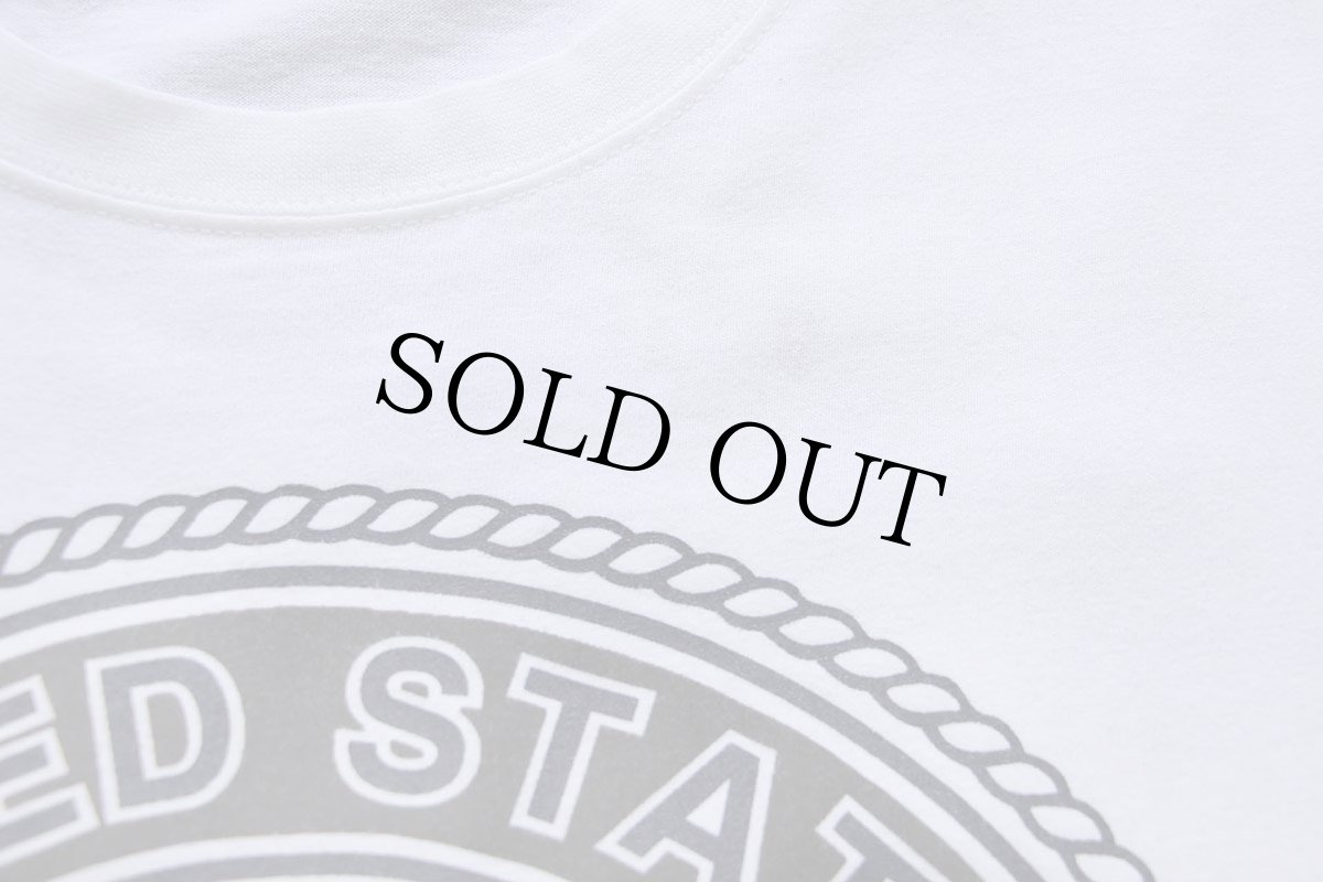 画像5: USA製 UNITED STATES NAVY ロゴ 両面リフレクタープリント コットンTシャツ 白 M (5)
