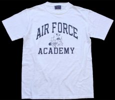 画像2: 00s JANSPORTジャンスポーツ AIR FORCE ACADEMY AFA マスコット コットンTシャツ 白 M (2)