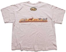 画像3: 00s Disneyディズニー ANIMAL KINGDOM KILIMANJARO SAFARIS 両面プリント コットンTシャツ ベージュ XL (3)