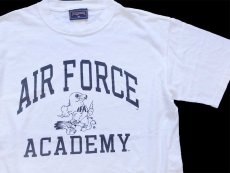 画像1: 00s JANSPORTジャンスポーツ AIR FORCE ACADEMY AFA マスコット コットンTシャツ 白 M (1)