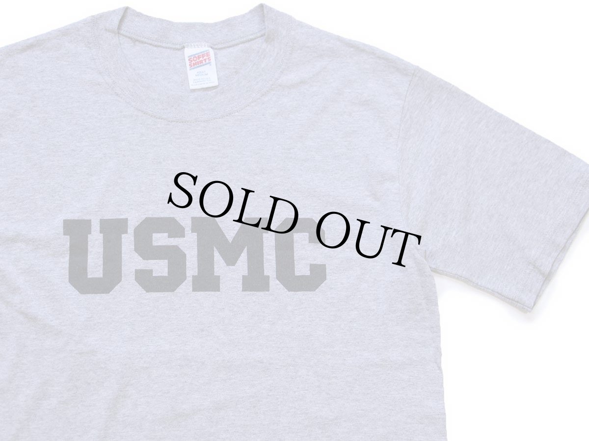 画像1: 90s USA製 USMC ロゴ Tシャツ 杢グレー M (1)