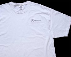 画像1: 00s Mercedes-Benz メルセデス ベンツ ロゴ刺繍 コットンTシャツ 白 2XL★特大 (1)