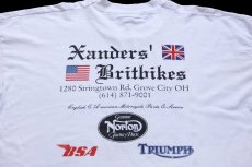 画像4: 90s USA製 TRIUMPHトライアンフ Norton BSA ロゴ 両面プリント Tシャツ 白 XXXL★特大 (4)