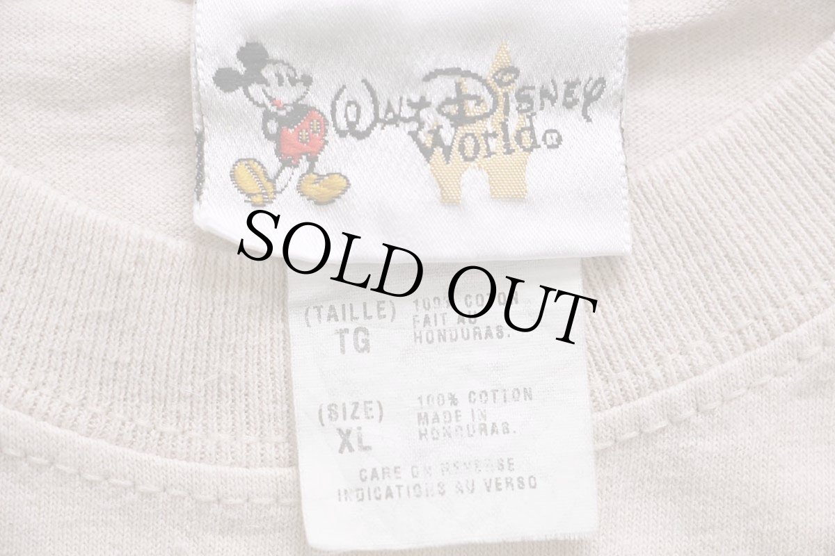 画像5: 00s Disneyディズニー ANIMAL KINGDOM KILIMANJARO SAFARIS 両面プリント コットンTシャツ ベージュ XL (5)