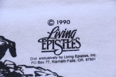 画像5: 90s USA製 LORD'S GYM HIS PAIN YOUR GAIN ジーザス パロディ 両面プリント コットンTシャツ 白 L (5)