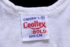 画像4: デッドストック★70s CHITRA'S Cooltex GOLD 無地 コットン タンクトップ 白 キッズ 100CM (4)