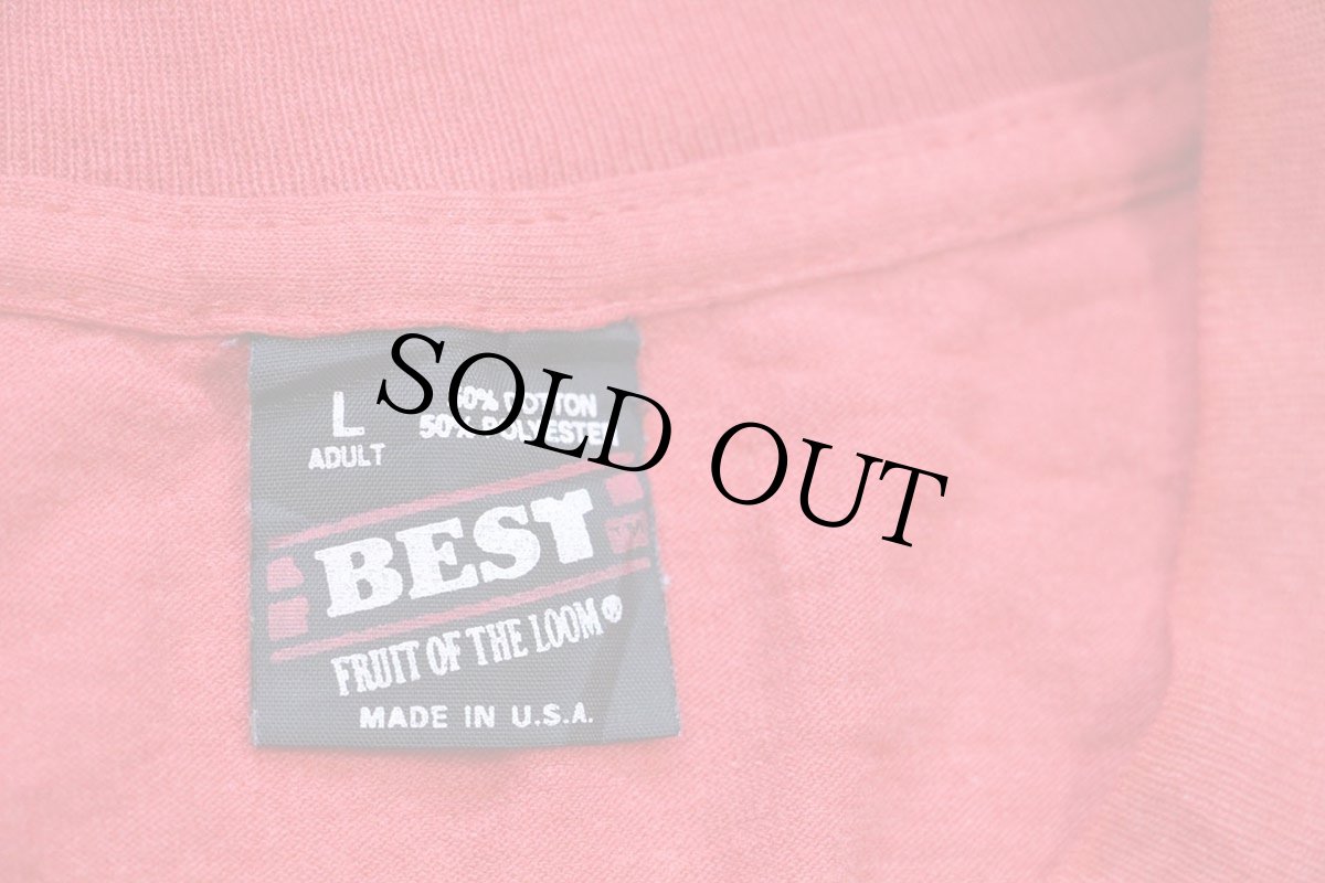 画像5: 90s USA製 ALFA ROMEO アルファロメオ ロゴ Tシャツ 赤 フェード L (5)