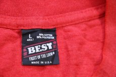 画像5: 90s USA製 ALFA ROMEO アルファロメオ ロゴ Tシャツ 赤 フェード L (5)