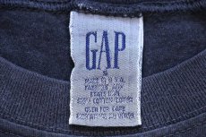 画像4: 90s USA製 GAPギャップ 無地 ノースリーブ コットンTシャツ 黒 フェード S (4)