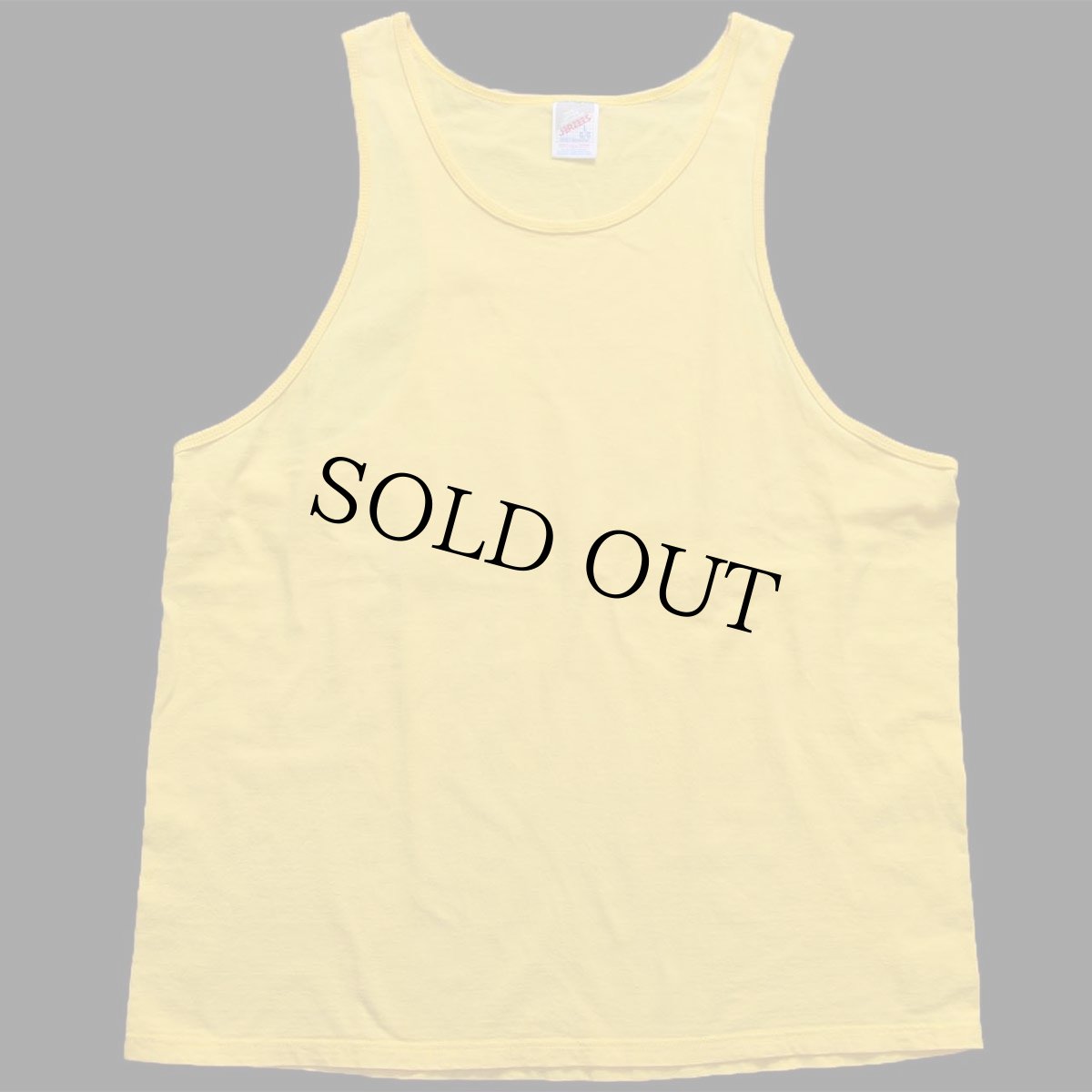 画像2: 90s USA製 JERZEES 無地 コットン タンクトップ 黄 L★RUSSELLラッセル (2)