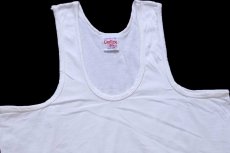 画像1: デッドストック★70s CHITRA'S Cooltex GOLD 無地 コットン タンクトップ 白 キッズ 100CM (1)