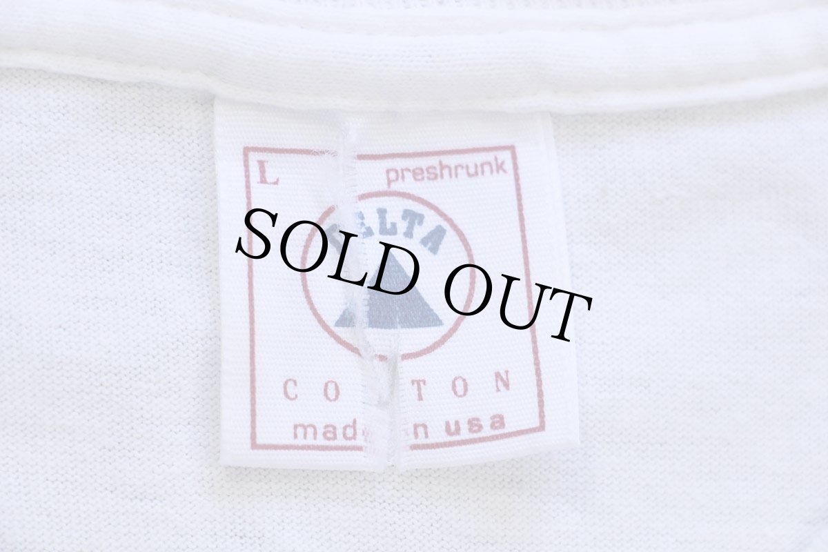 画像6: 90s USA製 LORD'S GYM HIS PAIN YOUR GAIN ジーザス パロディ 両面プリント コットンTシャツ 白 L (6)