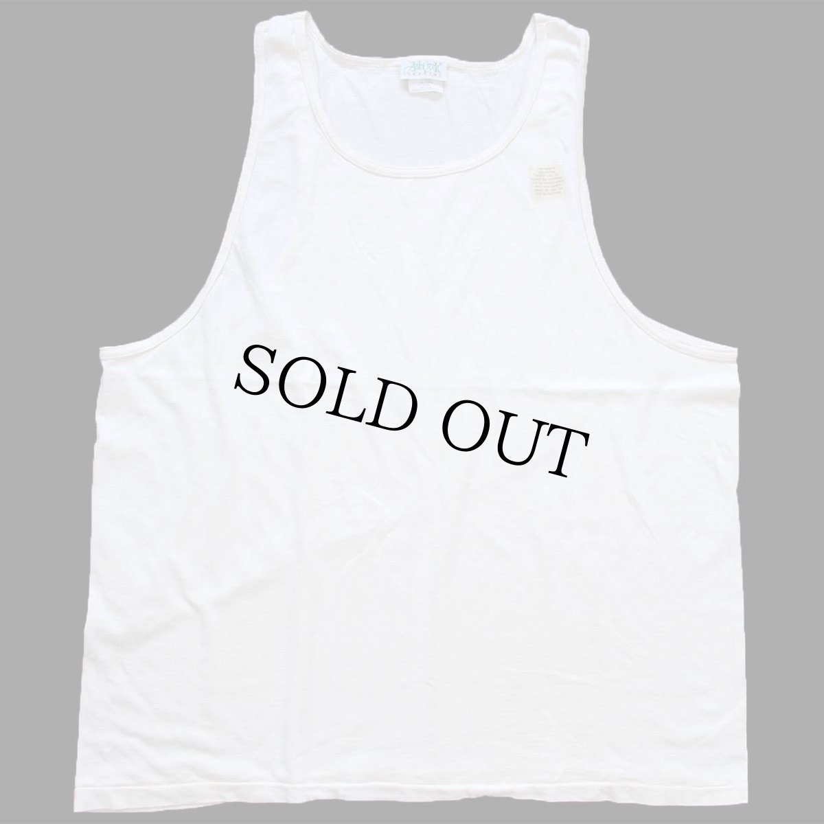 画像2: デッドストック★90s USA製 Ash Creek TRADING 無地 コットン タンクトップ 生成り XL (2)