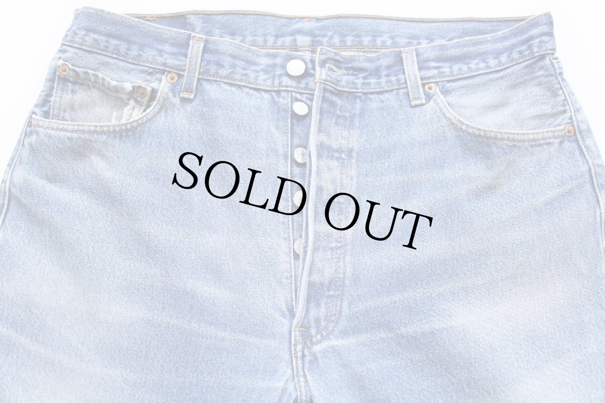 画像4: 00s メキシコ製 Levi'sリーバイス 501 ダメージ デニムパンツ ヒゲ W38★199 (4)