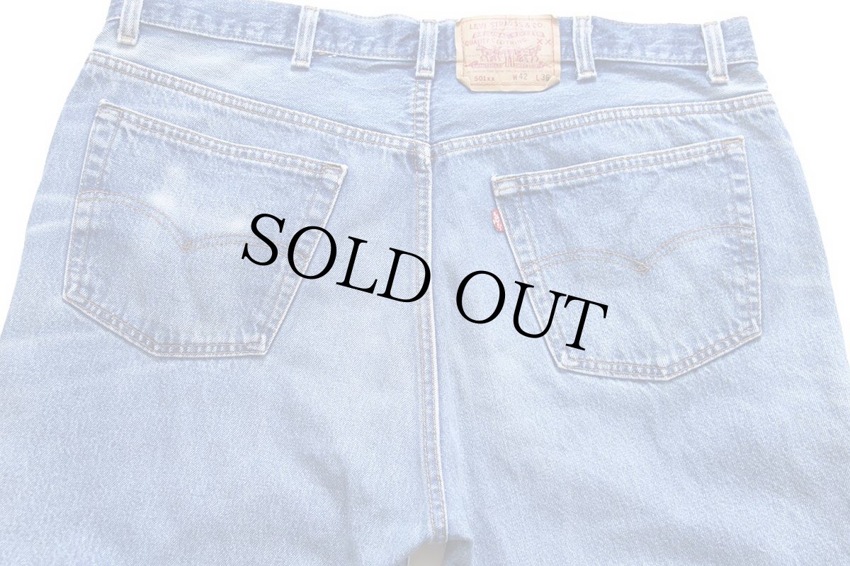 画像5: 90s USA製 Levi'sリーバイス 501 デニムパンツ ヒゲ W42★182 (5)