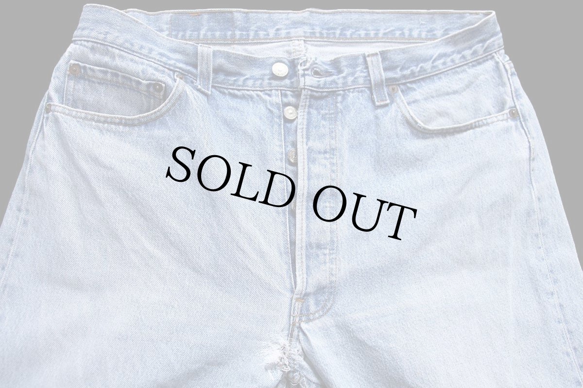 画像4: 80s USA製 Levi'sリーバイス 501 リペア デニムパンツ ボロ W38★195 (4)