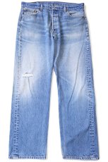 画像2: 00s メキシコ製 Levi'sリーバイス 501 ダメージ デニムパンツ ヒゲ W38★199 (2)