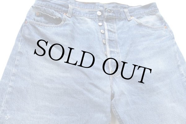 90s USA製 Levi'sリーバイス 501 ダメージ デニムパンツ ヒゲ W42☆196