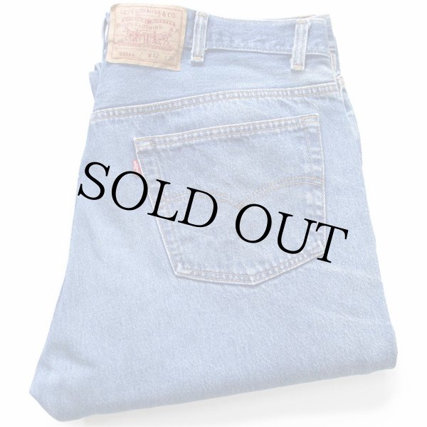 90s USA製 Levi'sリーバイス 501 ダメージ デニムパンツ ヒゲ W42☆196