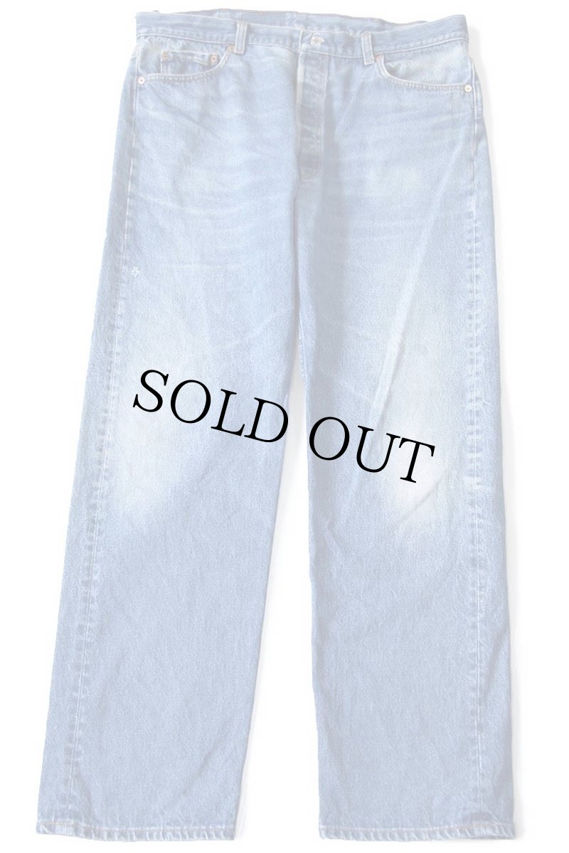 画像2: 90s USA製 Levi'sリーバイス 501 ダメージ デニムパンツ ヒゲ W42★196 (2)