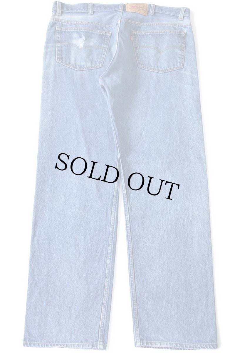 画像3: 90s USA製 Levi'sリーバイス 501 ダメージ デニムパンツ ヒゲ W42★196 (3)