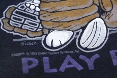 画像5: 90s USA製 ARTEX MLB COLORADO ROCKIES スヌーピー レイヤードスリーブ コットンTシャツ 黒 XL (5)