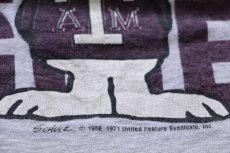 画像4: 80s ARTEX TEXAS A&M AGGIES スヌーピー Tシャツ 杢グレー (4)