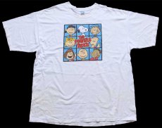 画像2: The Peanuts Bunch スヌーピー チャーリーブラウン サリー ライナス キャラクター コットンTシャツ 白 特大 (2)