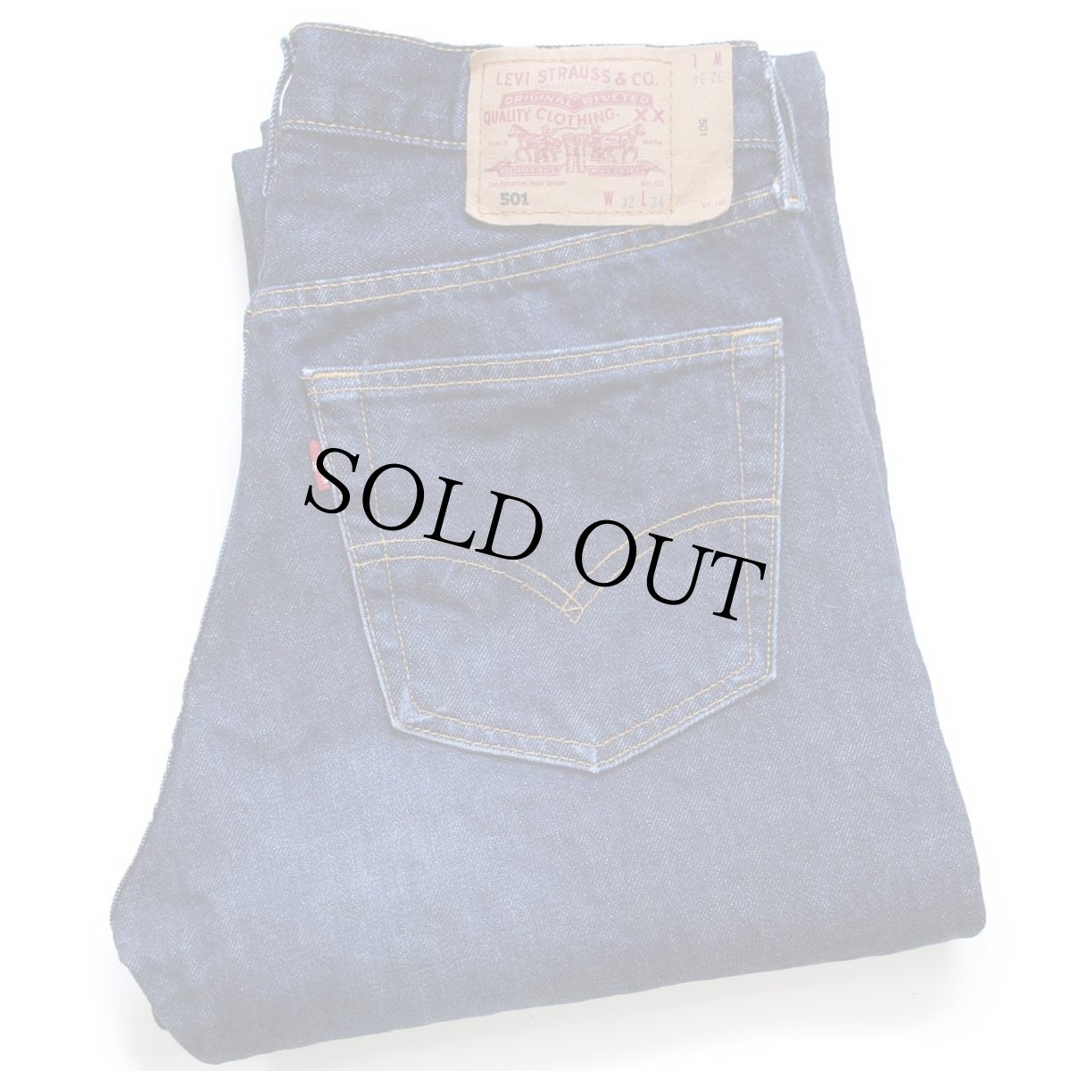 画像1: 00s スペイン製 Levi'sリーバイス 501 デニムパンツ W32 L34★184 ユーロ (1)