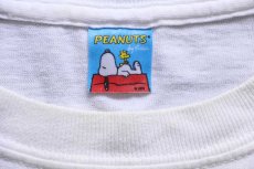 画像4: The Peanuts Bunch スヌーピー チャーリーブラウン サリー ライナス キャラクター コットンTシャツ 白 特大 (4)
