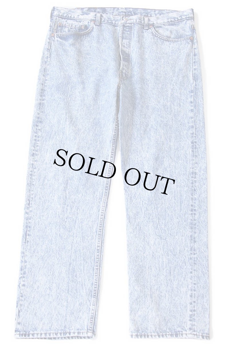 画像2: 80s USA製 Levi'sリーバイス 501 ケミカルウォッシュ デニムパンツ W40 L30★アシッド (2)