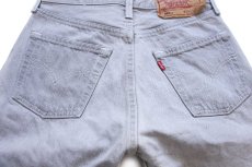 画像4: 90s 英国製 Levi'sリーバイス 501 カットオフ 先染め グレーデニム ショートパンツ W29★ショーツ ユーロ (4)